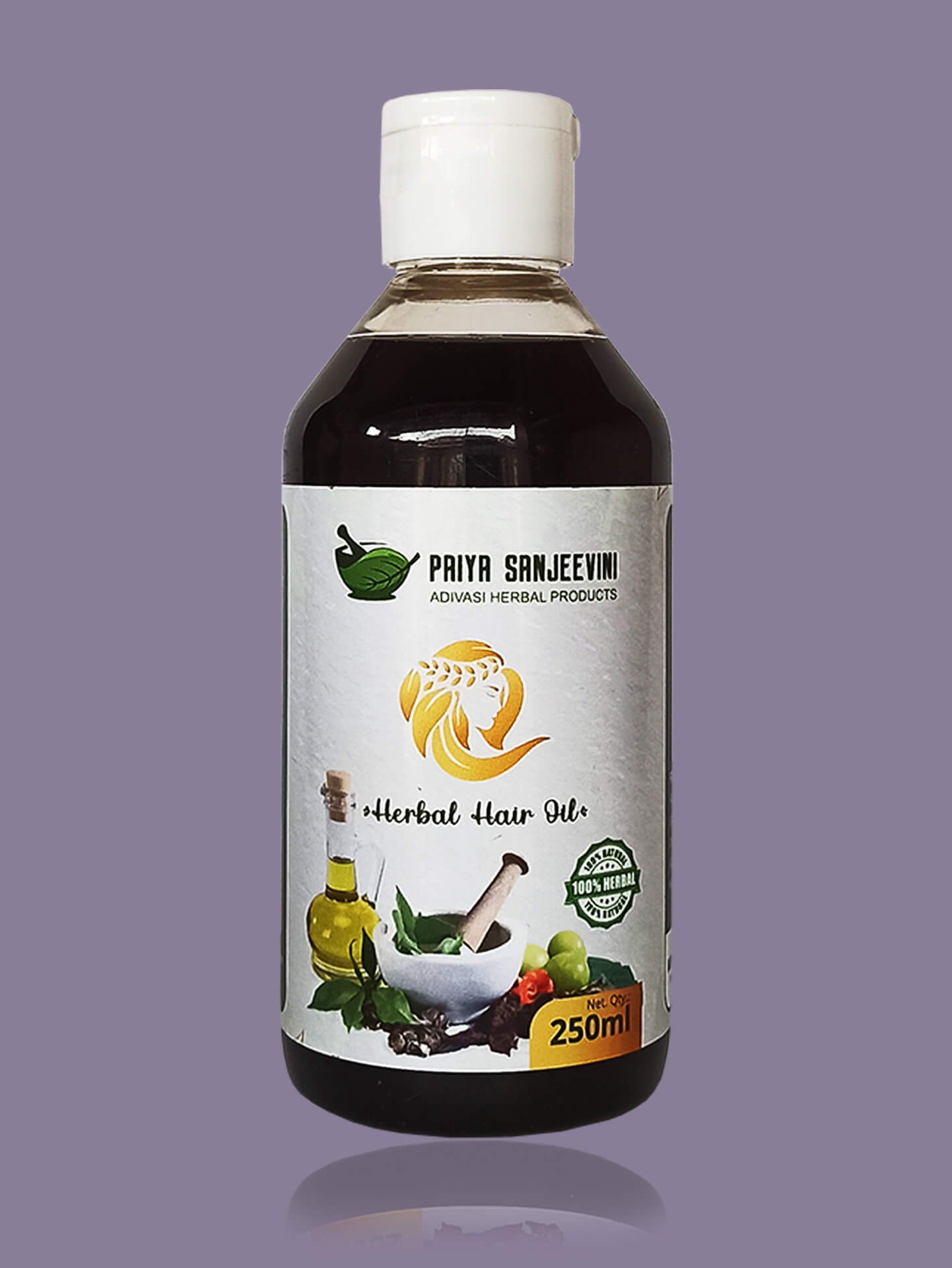 Priya Sanjeevini Adivasi Herbal Hair Oil 250ml - Priya Sanjeevini Adivasi  Herbal Products